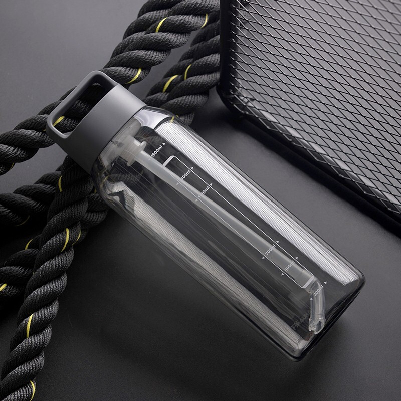 茶花劲派大容量运动水杯男女塑料便携水壶健身夏天耐高温水瓶夏季杯子 【岩石灰2300ML】劲派大容量水杯