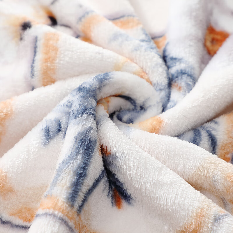 富安娜 法兰绒毯\情谊结\180*200CM\黄