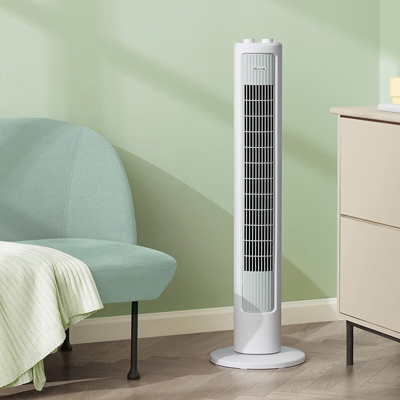 小熊（Bear）电风扇 无叶风扇 落地家用节能可定时摇头风扇低噪塔扇 塔式落地扇浅绿色DFS-D40G1