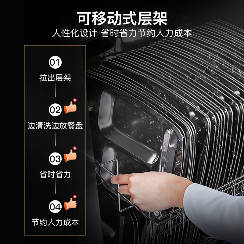 康宝（Canbo）消毒柜商用 立式大容量 高温双开门 不锈钢 饭店酒店后厨食堂餐厅 餐具消毒碗柜XDR640-F1A