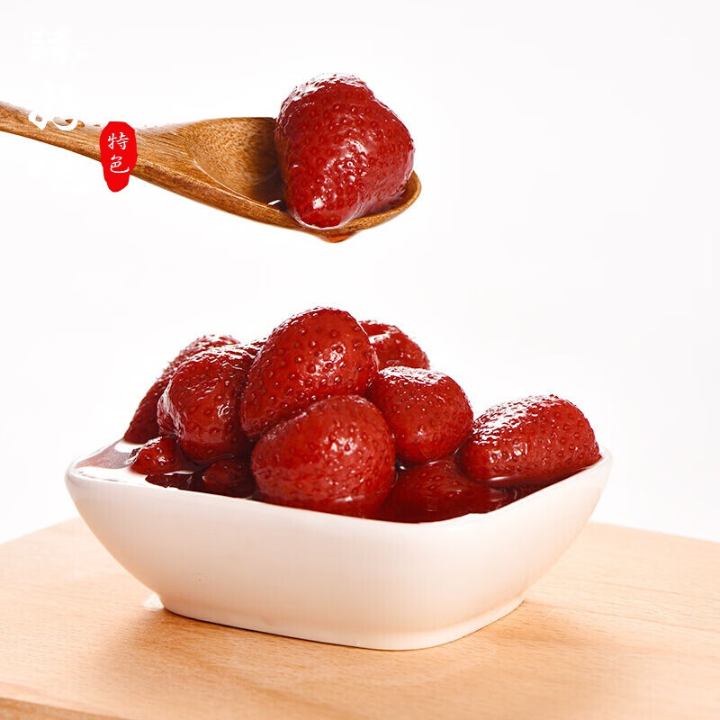 沂蒙咯嘣脆 糖水草莓罐头 425g*1罐
