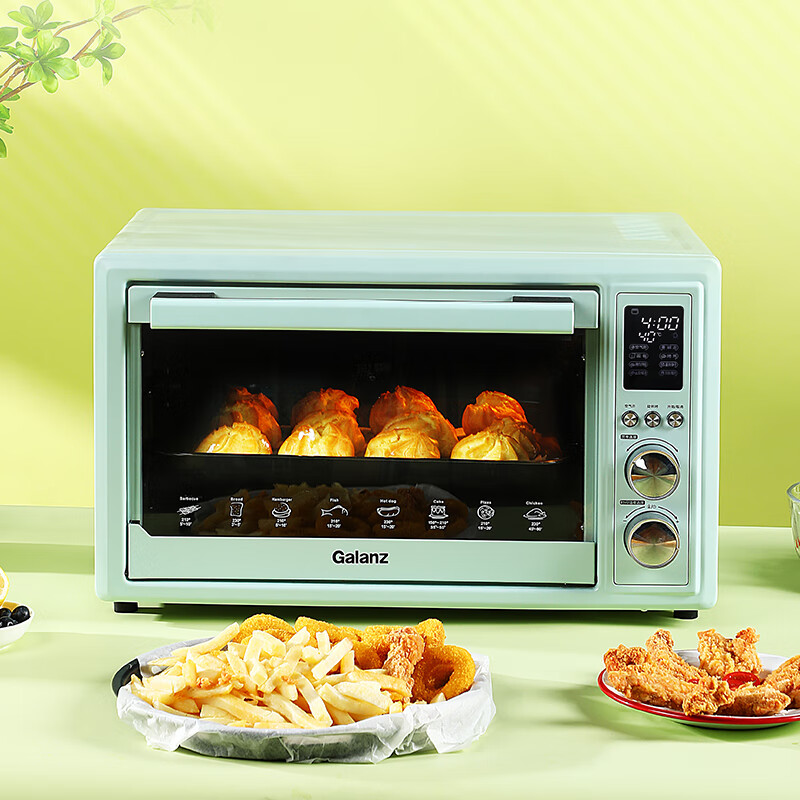 格兰仕（Galanz）微电脑多功能电烤箱 复古32L 空气炸 上下独立控温 KF1832ELQ-H12G