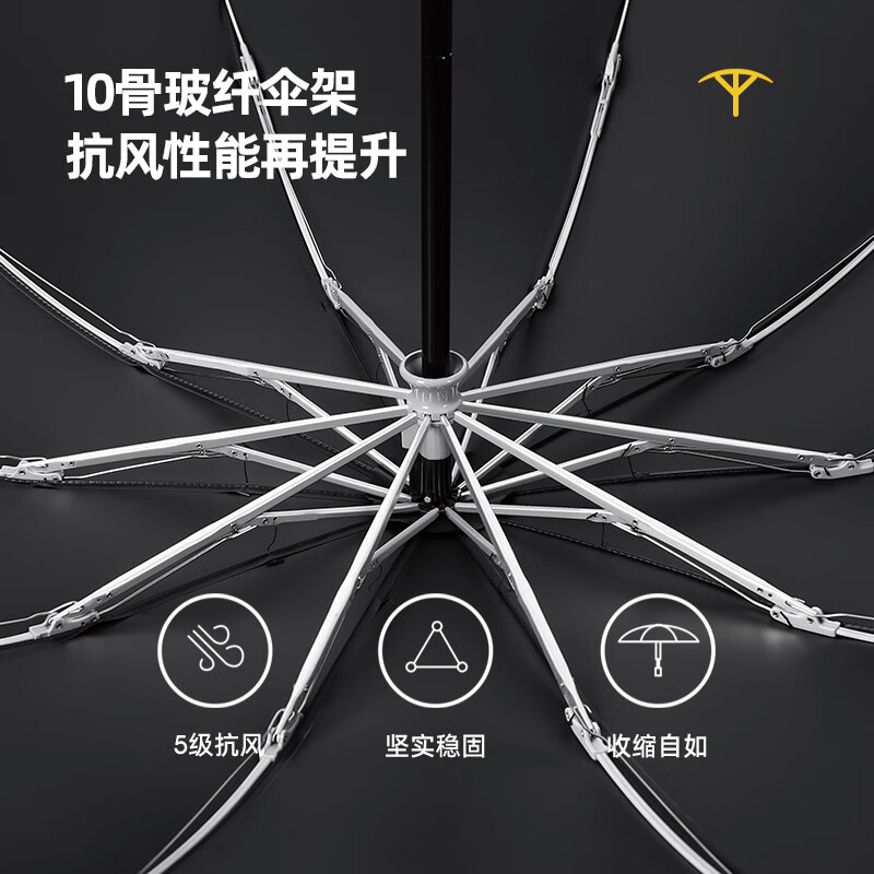 艾逸瑶选 赛博系列全自动铝合金反向伞机械防回弹手柄 YS-1845