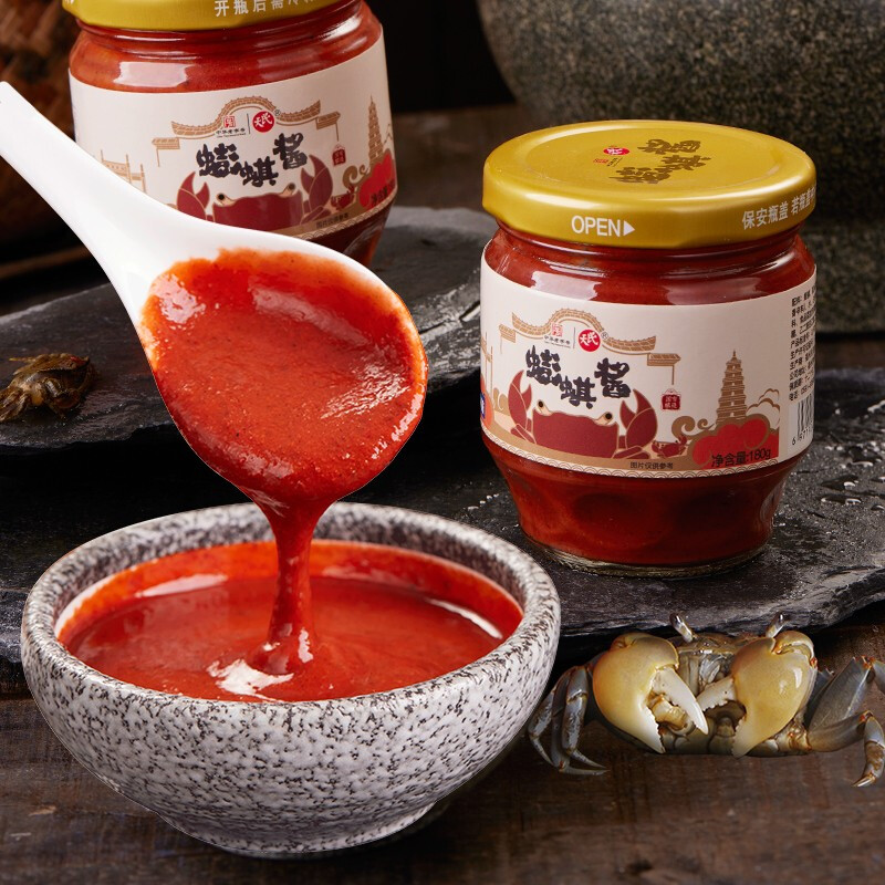 中华老字号民天螃蜞酱蟛蜞酱螃蟹海鲜酱福州特产酒席海蜇头酱180g