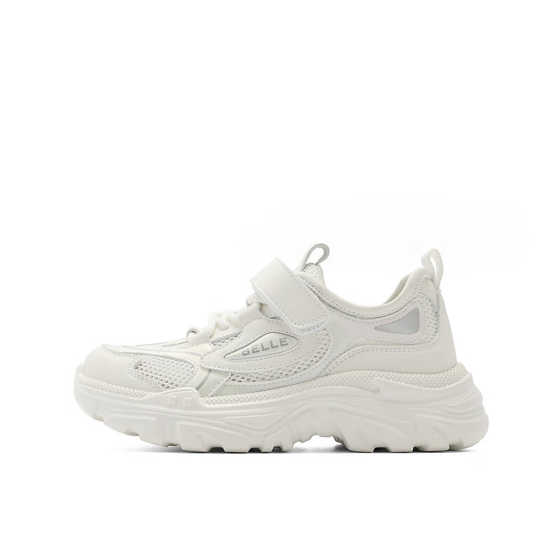 百丽简约百搭老爹鞋童鞋2023夏季新商场同款厚底运动鞋HS001B83 米色 34