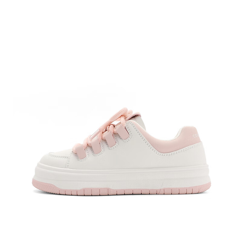 百丽撞色板鞋童2023秋季新商场同款百搭舒适小白鞋A3205C83 白色 30