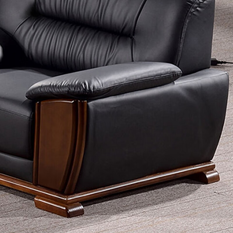 臻远ZYJJ-80279办公沙发茶几组合办公室简约会客沙发 西皮3+1+长茶几