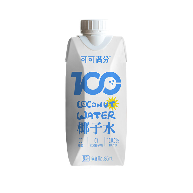 PLUS会员：可可满分 纯椰子水椰汁 椰子水245ml×10瓶