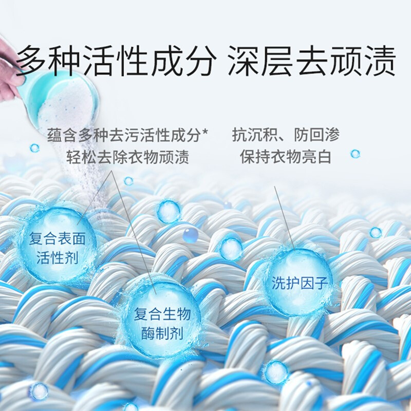 立白亮白洗衣粉10斤装*2袋 深层去渍白衣亮白 易漂无残留 薰衣草香