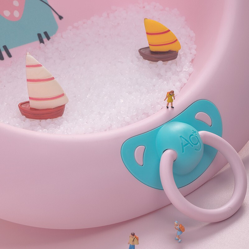 茶花欧铂兹抗菌加厚卡通脸盆塑料脚盆洗PP婴儿童大小脸盆 粉色