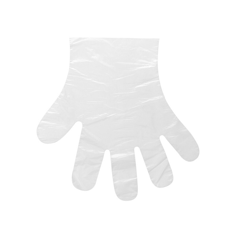 茶花（CHAHUA）一次性手套餐饮薄膜龙虾手套透明塑料手套厨房用品 颜色随机 2包【共200只】