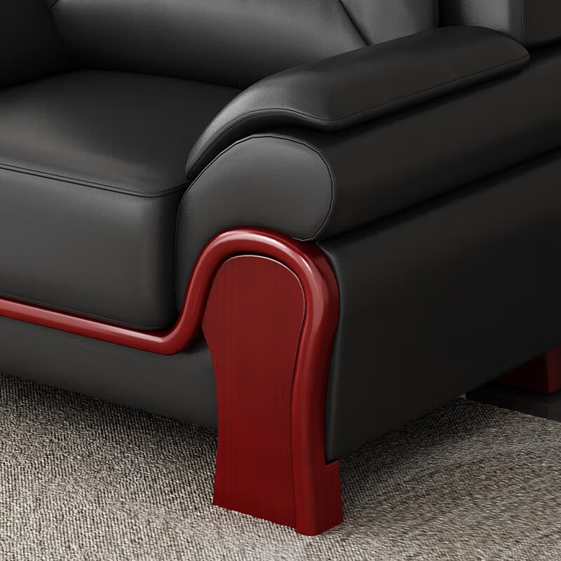 臻远 ZYJJ-80269办公室沙发简约商务沙发茶几组合休闲沙发 西皮单人位