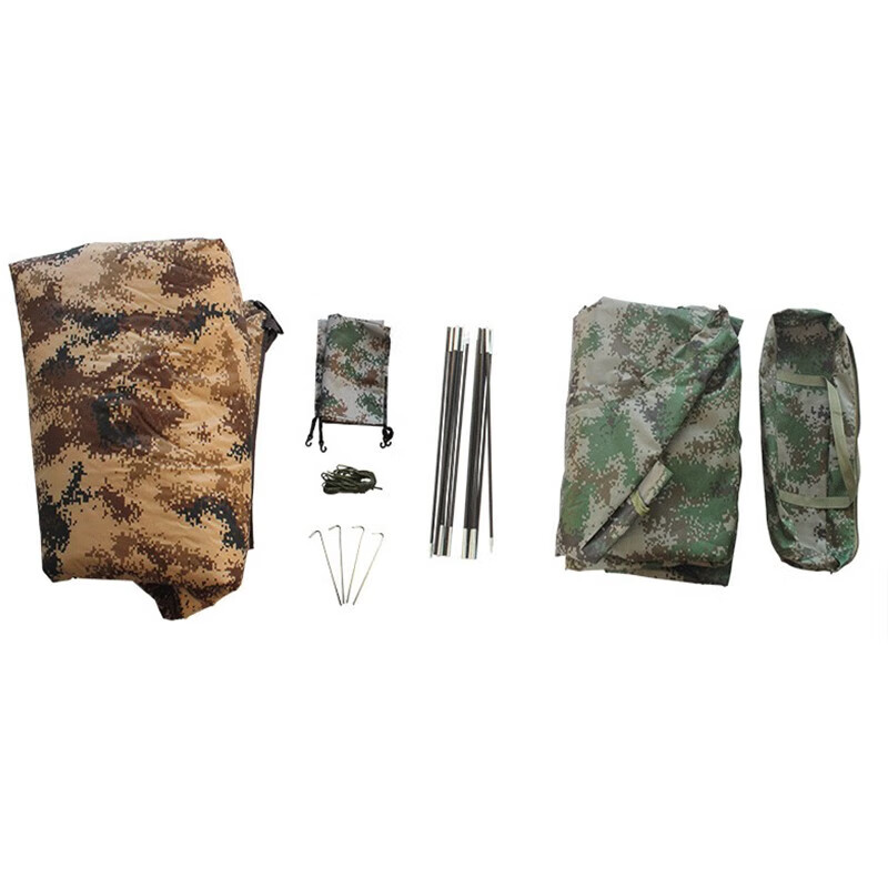 HDE 冬夏两用双人帐篷 户外加厚防寒保暖单人迷彩棉帐篷 2*1m荒漠星空