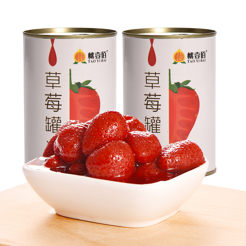 PLUS会员：沂蒙咯嘣脆 新鲜草莓罐头 425g*1罐