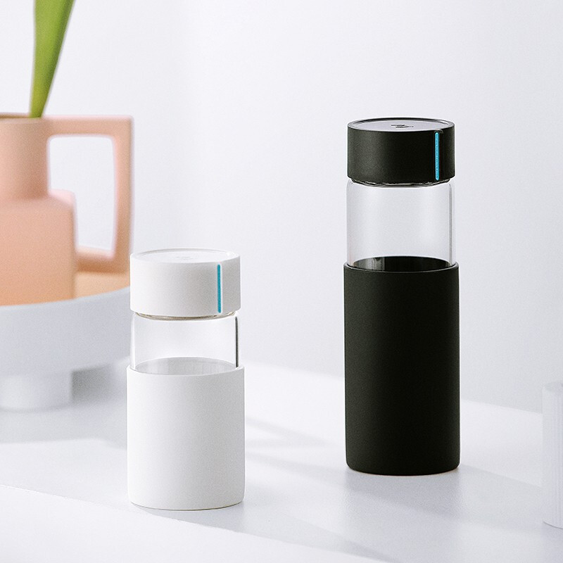 茶花（CHAHUA）欧铂兹*单层抗菌玻璃杯310ml水杯茶杯抗菌 310ml 黑色