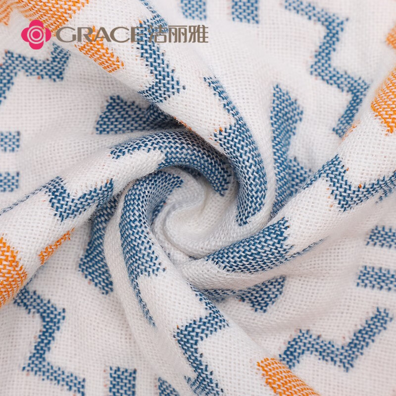 洁丽雅 Grace 新疆棉纯棉枕巾一对装 全棉纱布简约北欧高档枕头巾枕芯盖巾 52*76cm