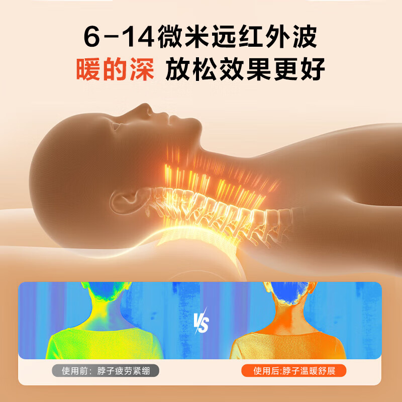 SKG记忆枕头热敷护颈枕颈椎枕按摩器慢回弹记忆棉情人节礼物P3二代