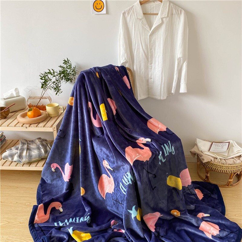 伊伊爱 柔软舒适好梦亲肤保暖牛奶绒毯 爱情鸟 120*200cm/Y0HG02100046