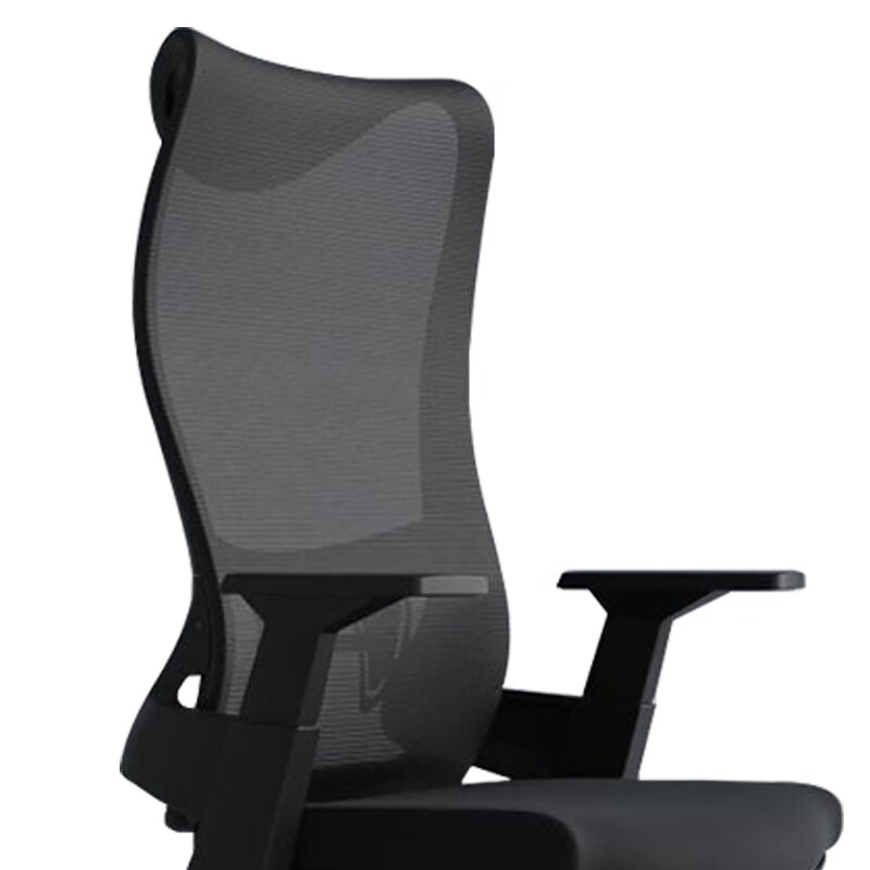 臻远ZY-6612办公椅转椅电脑椅职员椅会议椅子家用网面椅靠背椅 黑胶