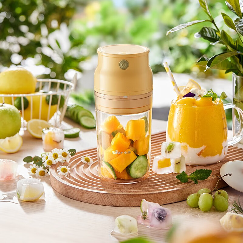 小熊（Bear） 便携式榨汁机家用水果小型充电迷你榨汁杯LLJ-Q04B5【ZMD安心系列】