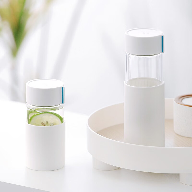 茶花（CHAHUA）欧铂兹*单层抗菌玻璃杯310ml水杯茶杯抗菌 310ml 黑色