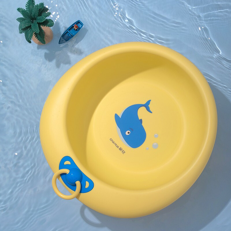 茶花欧铂兹抗菌加厚卡通脸盆塑料脚盆洗PP婴儿童大小脸盆 粉色