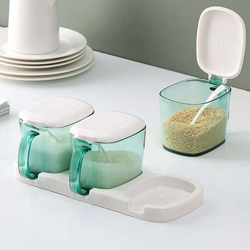 茶花（CHAHUA） 茶花 调味罐调料盒调味瓶三件套装厨房用品创意欧式调味盒盐罐 颜色随机300ml*3