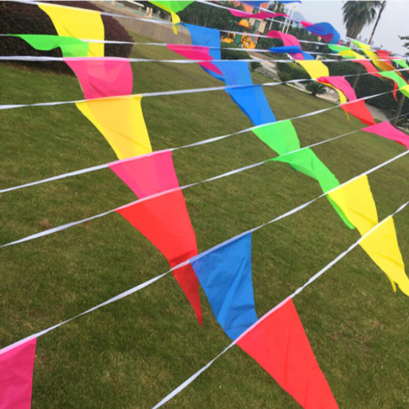 盛扬彩旗串三角旗帜150面