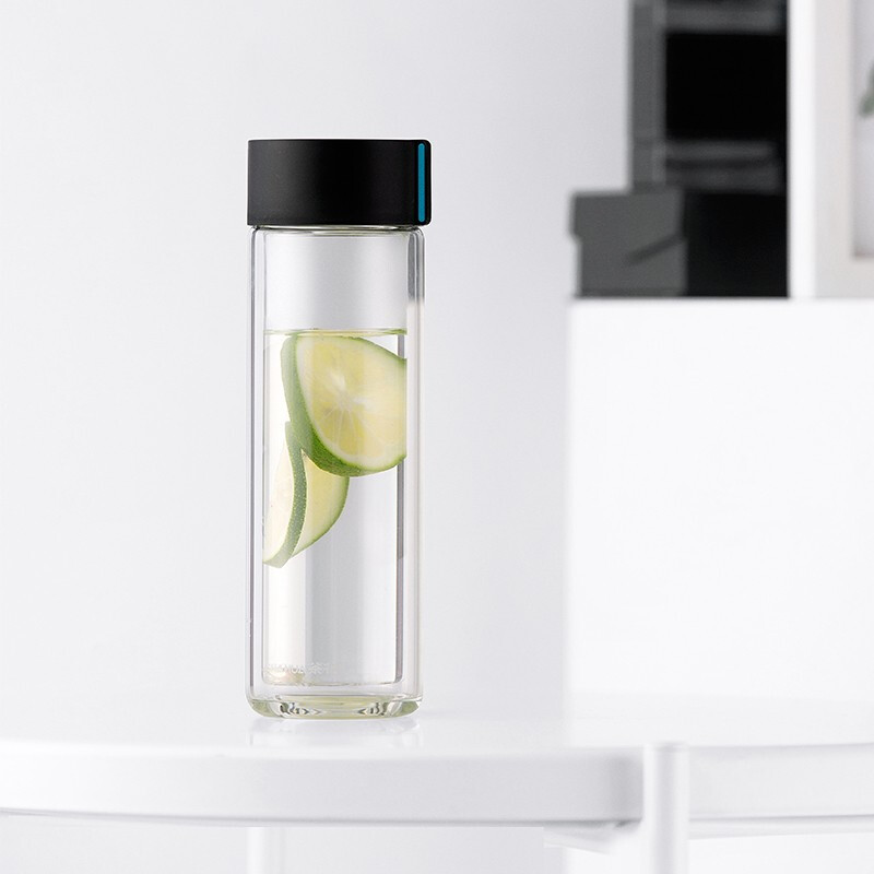 茶花（CHAHUA）欧铂兹*双层抗菌玻璃杯水杯茶杯抗菌水杯 260ml 白色