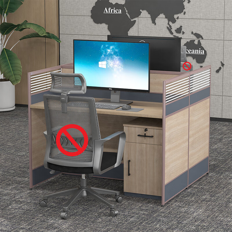 臻远GWD-010职员办公桌屏风桌组合员工位电脑桌职员工位 对坐双人位