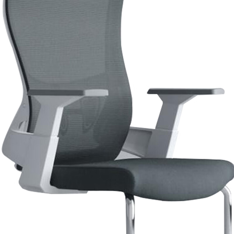 臻远ZY-6617办公椅弓形椅座椅职员椅会议椅子 家用网布电脑椅 白胶