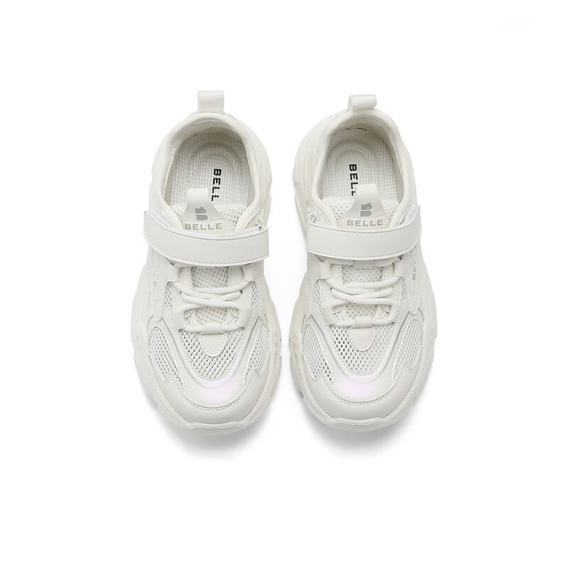 百丽简约百搭老爹鞋童鞋2023夏季新商场同款厚底运动鞋HS001B83 米色 34