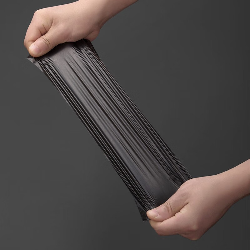 茶花平口垃圾袋厨房卫生间一次性塑料袋办公室宿舍厚韧垃圾袋 厚韧垃圾袋3卷装M30