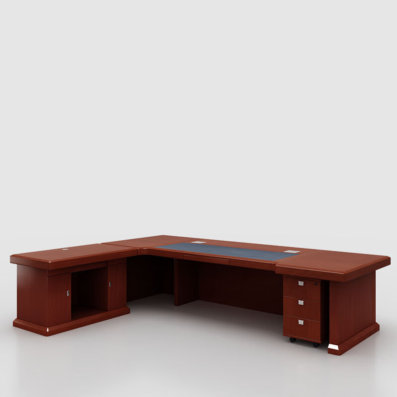 臻远ZY-DBT-2 油漆家具老板桌大班台办公桌主管经理桌含副柜2.8米