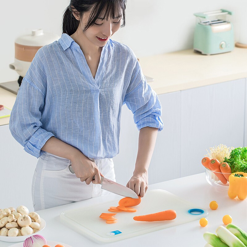 茶花砧板欧铂兹银离子抗菌砧板切菜板厨房案板水果塑料宿舍刀 【M+L组合装】砧板
