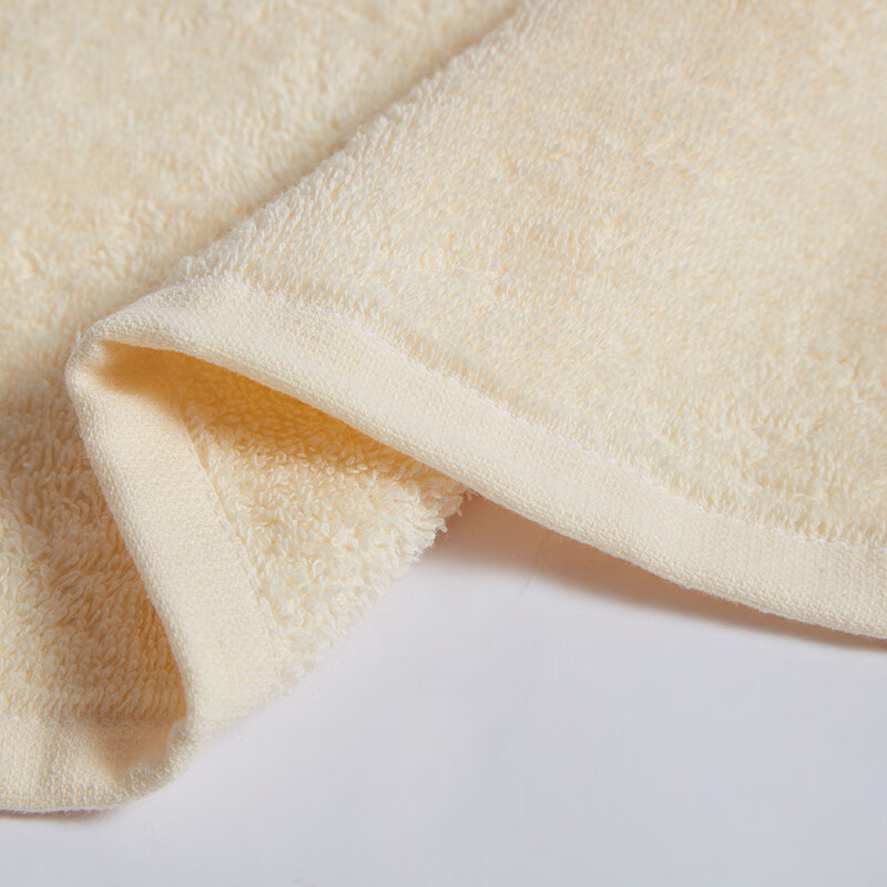 富安娜纯爱素色纯棉毛浴巾三件套/米色