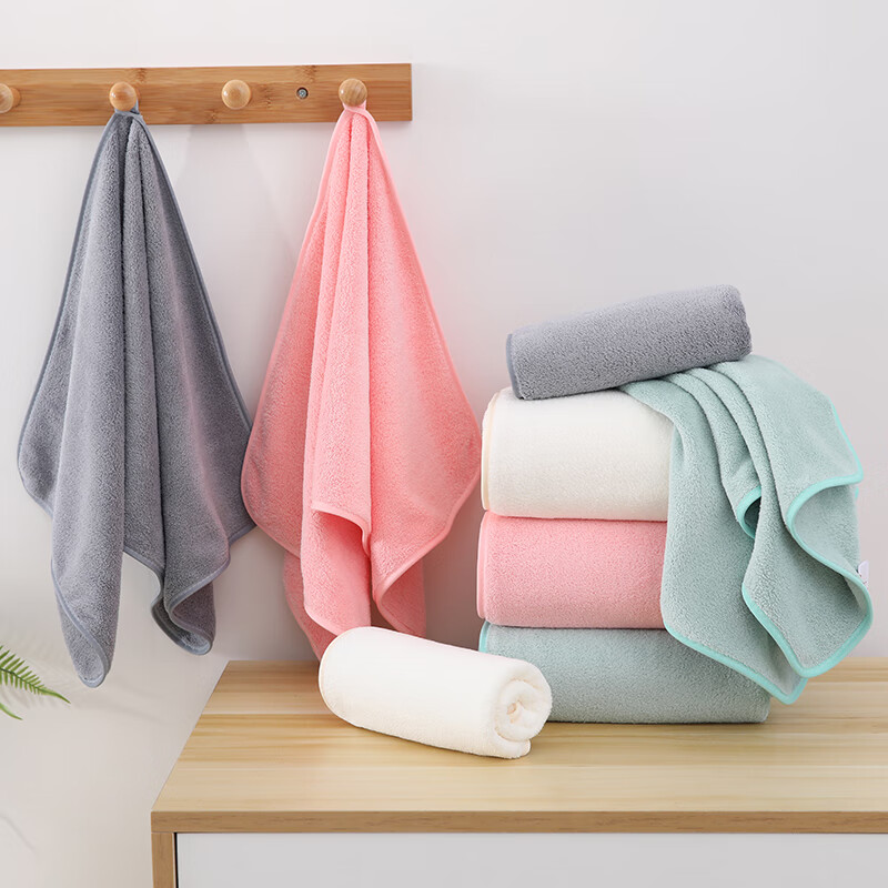 汉司家纺75*35cm纯色柔软珊瑚绒毛巾多色