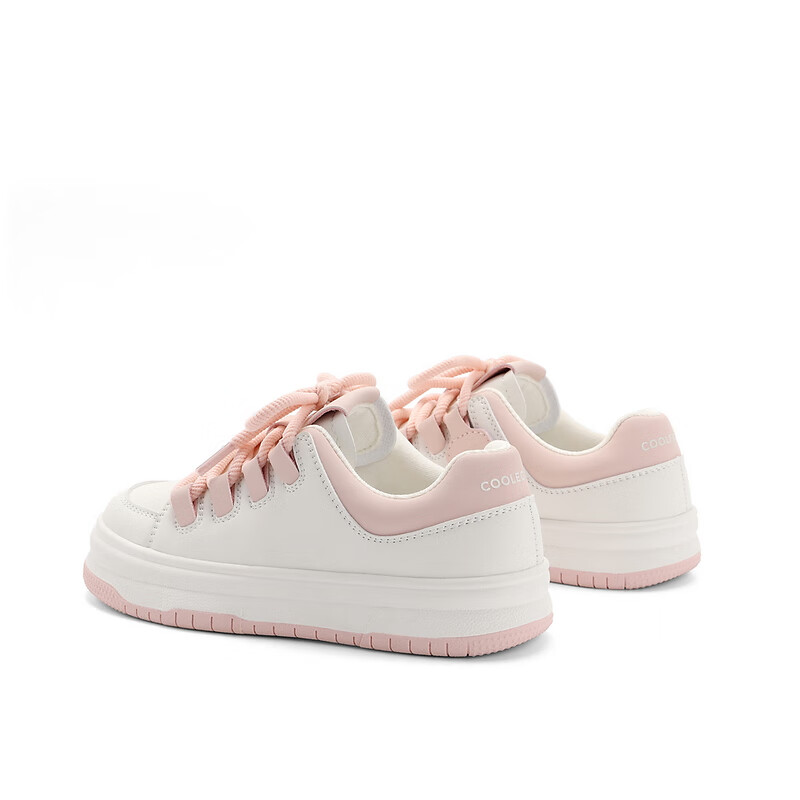 百丽撞色板鞋童2023秋季新商场同款百搭舒适小白鞋A3205C83 白色 30