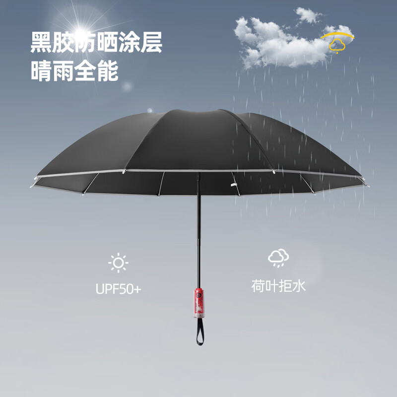 艾逸瑶选 赛博系列全自动铝合金反向伞机械防回弹手柄 YS-1845