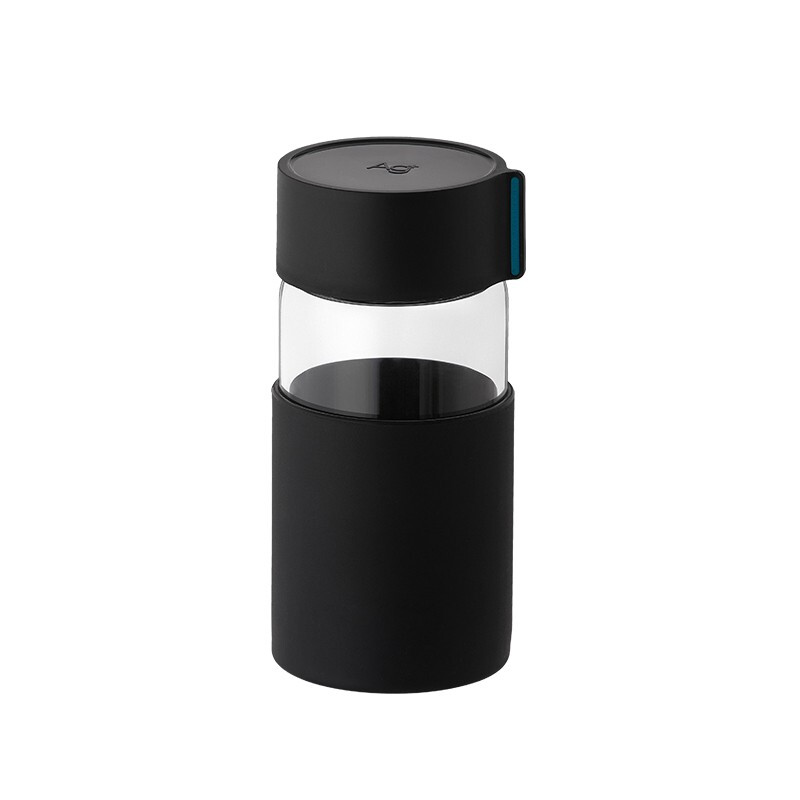 茶花（CHAHUA）欧铂兹*单层抗菌玻璃杯310ml水杯茶杯抗菌 310ml 黑色