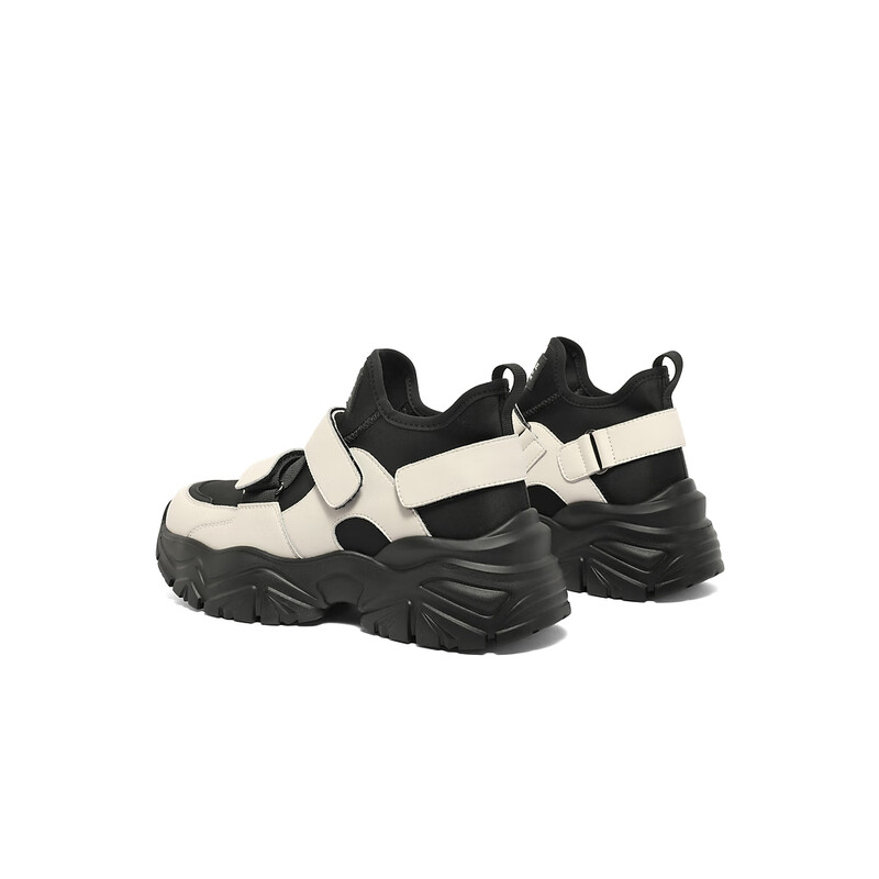 百丽潮酷出街老爹鞋女23冬季新款户外休闲鞋B1509DM3 米白 34