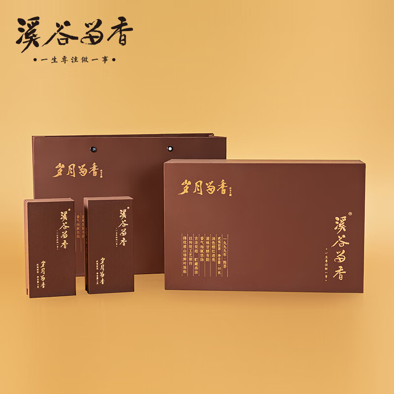 溪谷留香岁月留香武夷正岩1999老陈茶甘醇有韵浓郁稠滑礼盒装50g