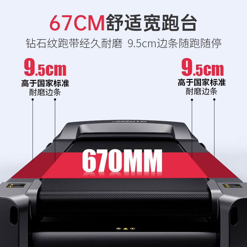 捷瑞特（JOROTO）美国品牌跑步机商用家用智能减震可折叠健身房彩屏健身器材D50