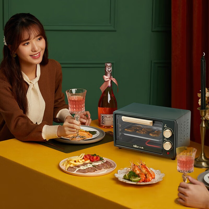 小熊（Bear） 电烤箱迷你烤箱多用10L家用容量独立控温控时烘烤 DKX-F10H2