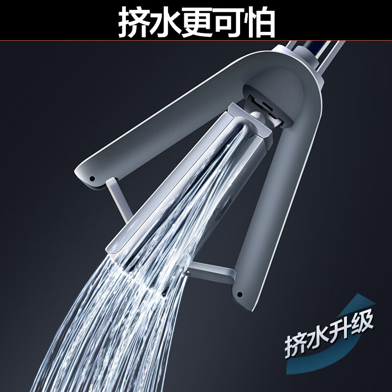 大卫新款胶棉拖把干湿两用一拖净挤水吸水海绵免手洗懒人家用拖布s 老公设计款-共2个头【店长推荐】