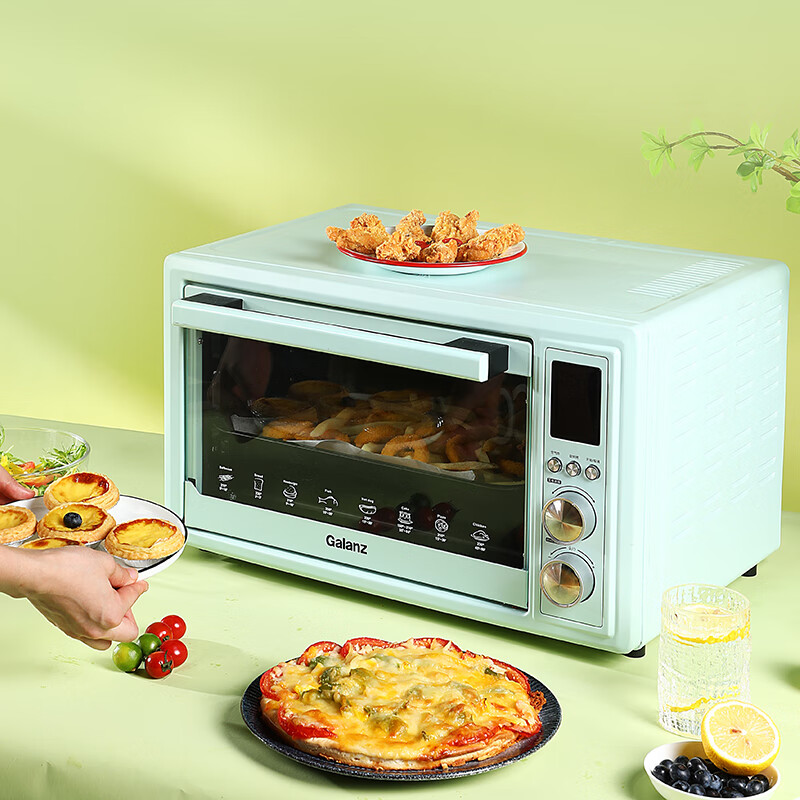 格兰仕（Galanz）微电脑多功能电烤箱 复古32L 空气炸 上下独立控温 KF1832ELQ-H12G