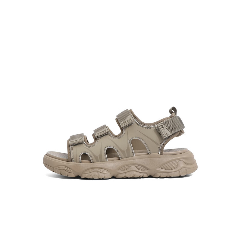 百丽沙滩鞋男鞋2023夏新商场同款魔术贴户外休闲运动凉鞋A1152BL3 杏色 40