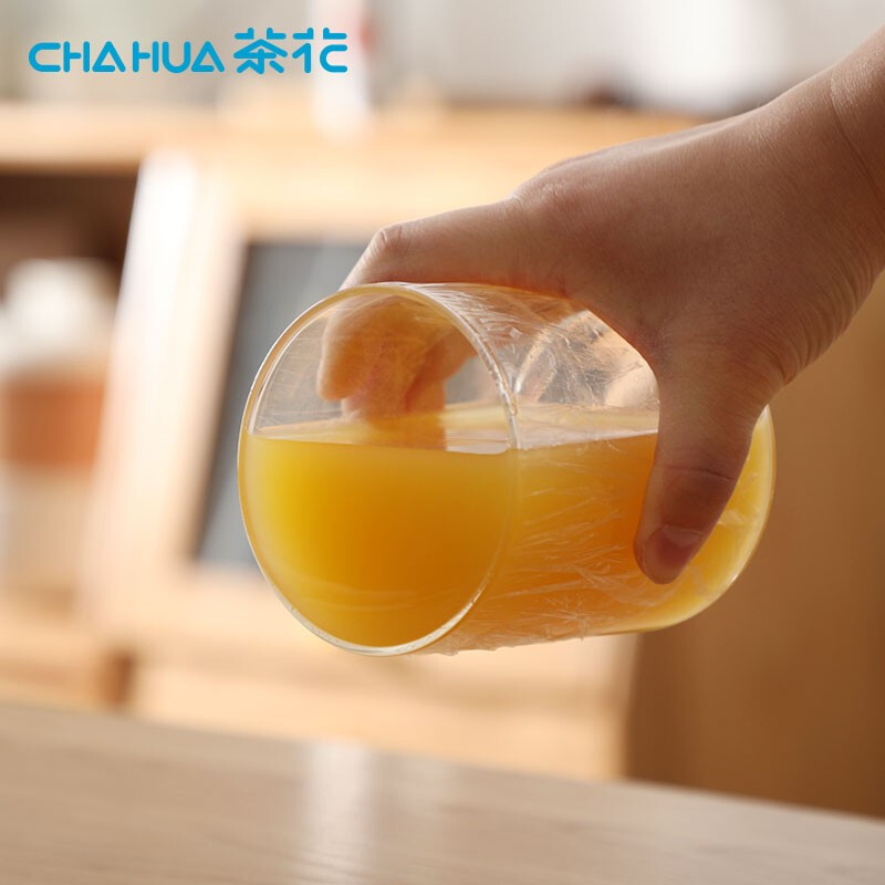 茶花PE食品保鲜膜缠绕膜冰箱蔬菜水果保鲜耐高低温30m100m多规格 【300只装】享鲜*保鲜膜L100