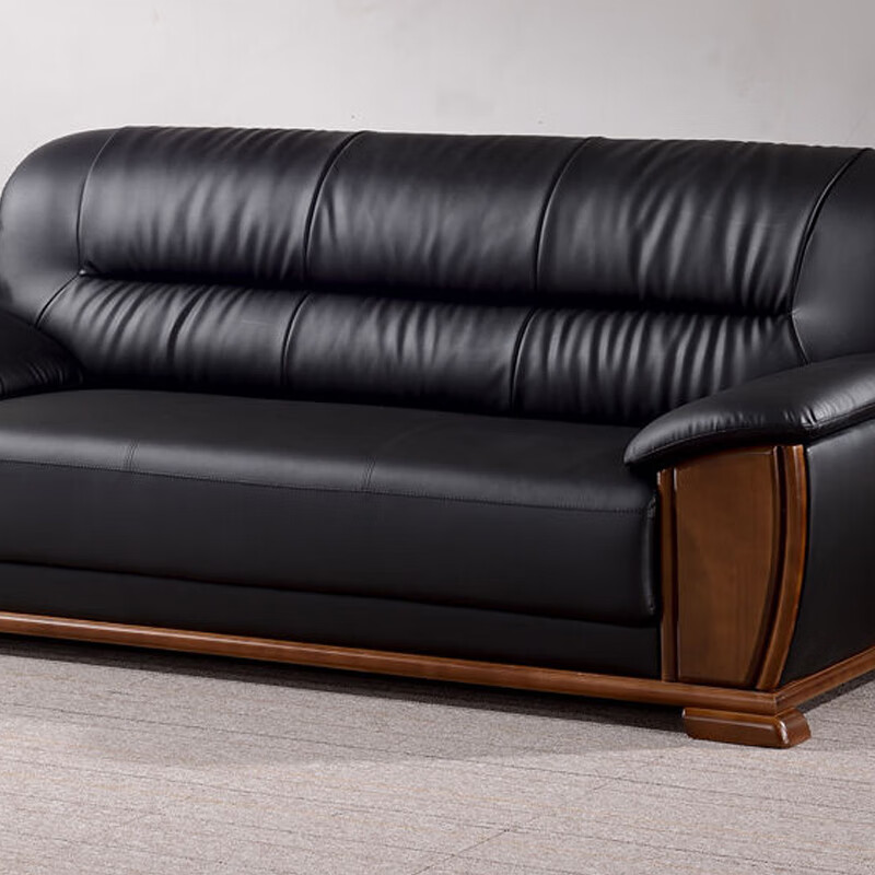 臻远ZYJJ-80279办公沙发茶几组合办公室简约会客沙发 西皮3+1+长茶几