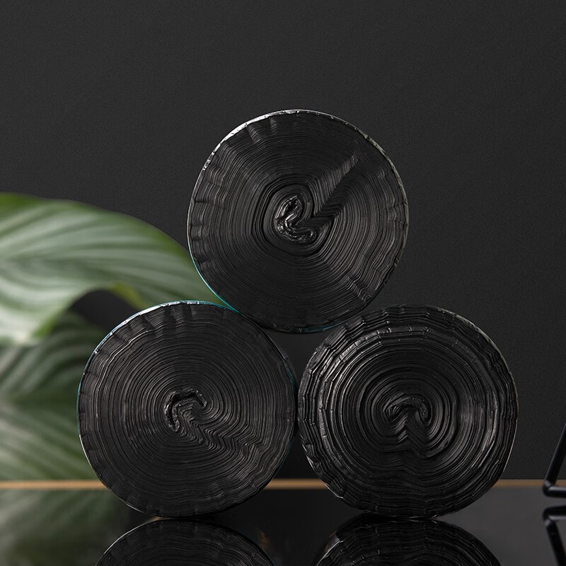 茶花加厚卷装一次性宿舍手式厨房塑料袋中大号厚实平底垃圾袋 【120只黑色】一大卷厚韧垃圾袋